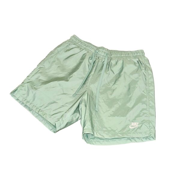 Nike Vintage Rare Sportswear Club Woven Track Shorts Nylon Shiny Mint Green S - Picture 3 of 9